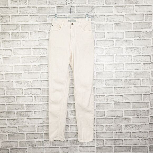 RACHEL COMEY Women's High Waist Jeans Light Beige Fray Ankle Size 0 - Picture 11 of 11